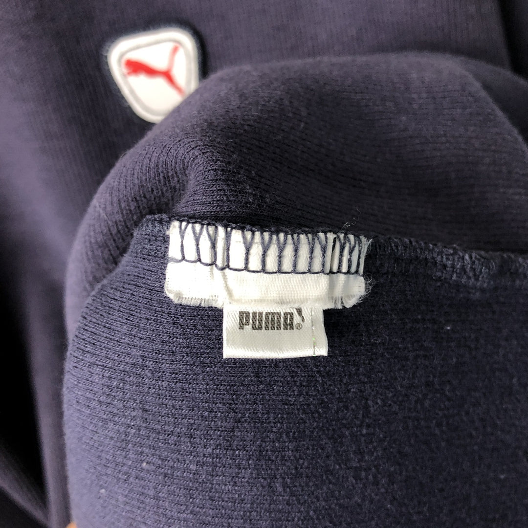 PUMA logo sweatshirt, men's size L unclear navy blue type Vintage Second Hand