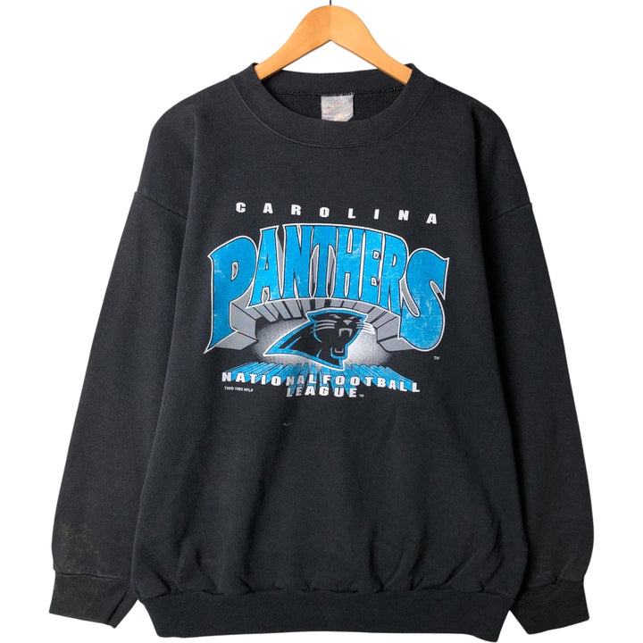 Vintage 90'S Spectator NFL Carolina Panthers Print Sweatshirt, Made in USA, Men's Size XL cotton black type Vintage Second Hand