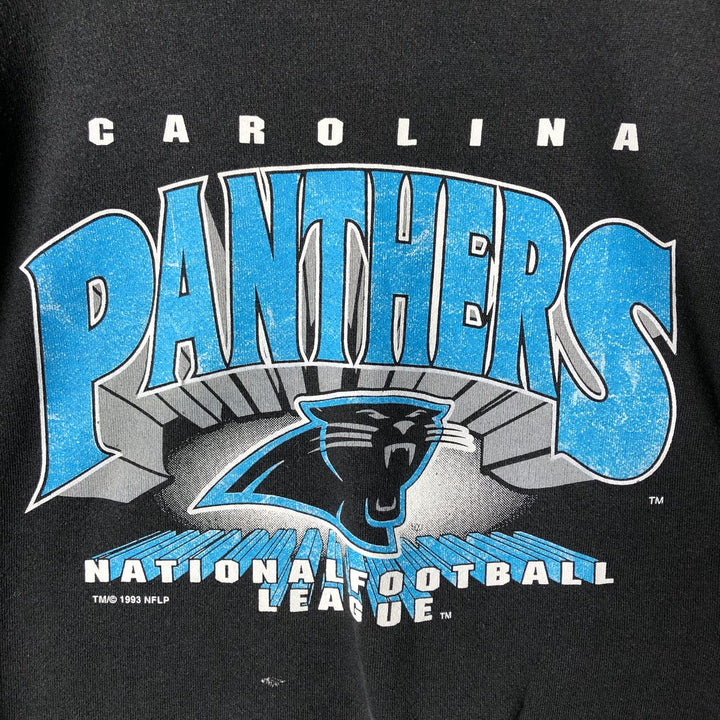 Vintage 90'S Spectator NFL Carolina Panthers Print Sweatshirt, Made in USA, Men's Size XL cotton black type Vintage Second Hand