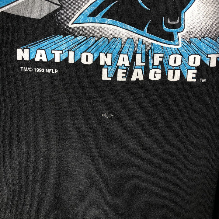 Vintage 90'S Spectator NFL Carolina Panthers Print Sweatshirt, Made in USA, Men's Size XL cotton black type Vintage Second Hand
