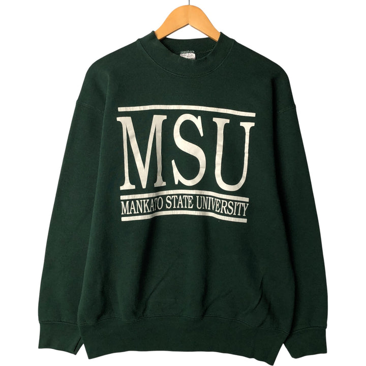 Vintage 90'S Fruit of the Loom Heavy Cotton College Sweatshirt, Made in USA, Men's Size L cotton Green type dark green Vintage Second Hand