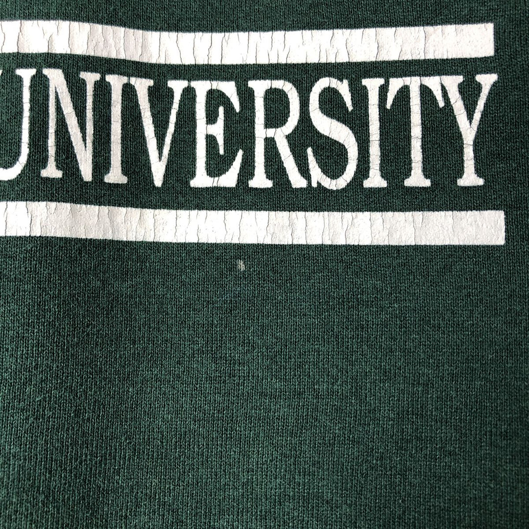 Vintage 90'S Fruit of the Loom Heavy Cotton College Sweatshirt, Made in USA, Men's Size L cotton Green type dark green Vintage Second Hand