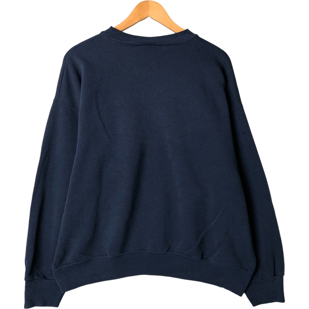 90'S SATURDAY'S HERO Notre Dame University College Sweatshirt, Made in USA, Men's Size XL cotton navy blue type Vintage Second Hand
