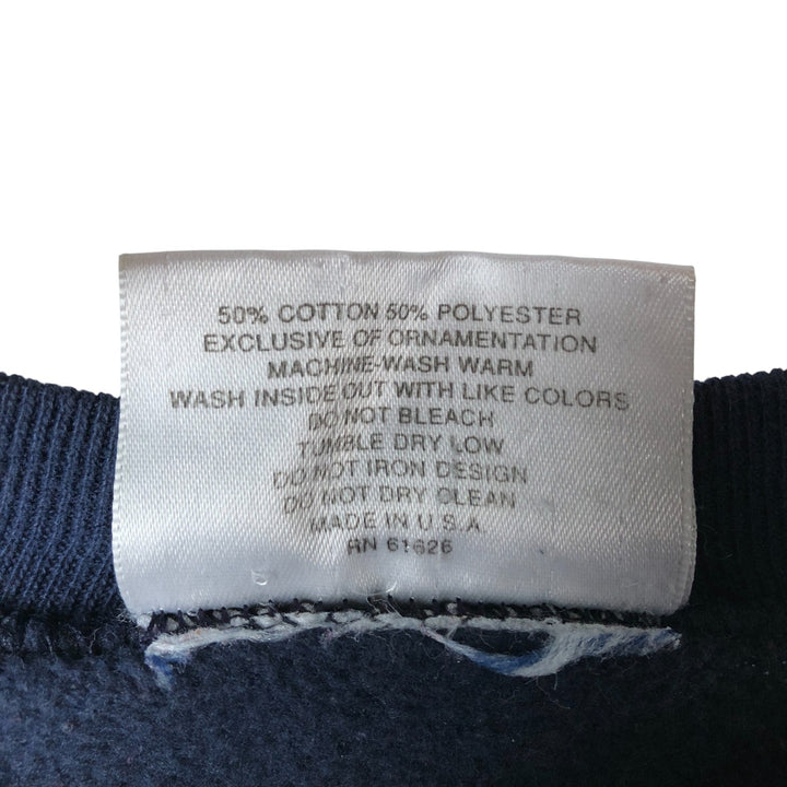 Vintage 90'S GENUS MICHIGAN college sweatshirt, made in the USA, men's size XL cotton navy blue type Vintage Second Hand