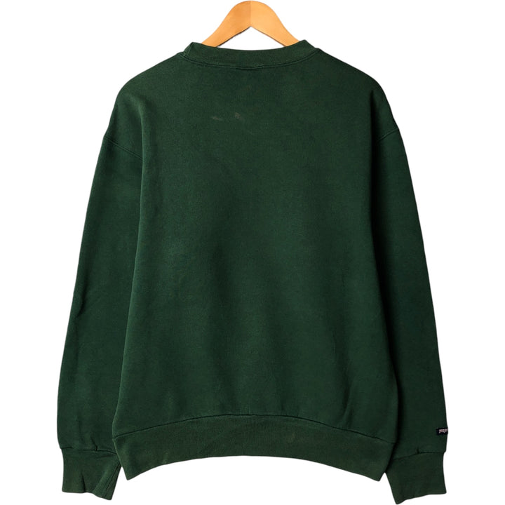 Vintage 90'S Jansport college sweatshirt, made in the USA, size L, men's cotton green type Vintage Second Hand