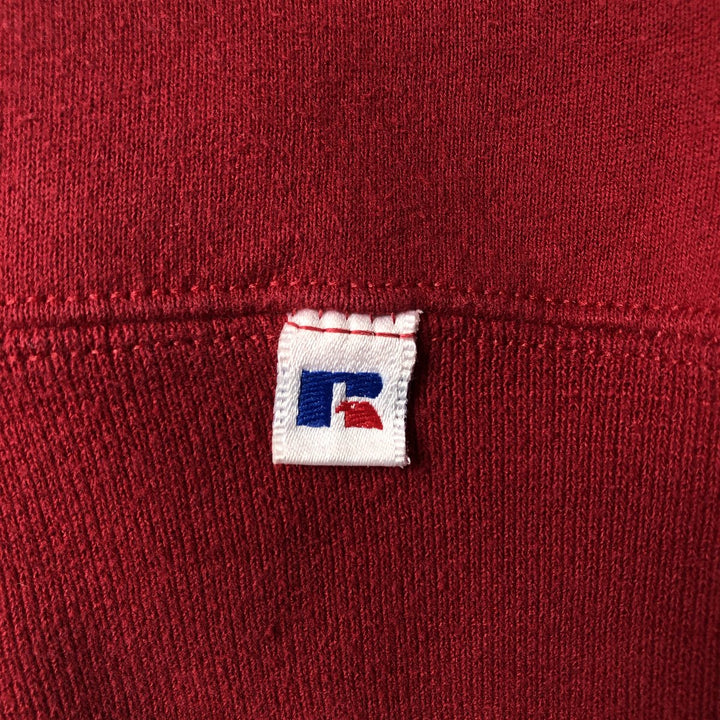 90'S Russell College Sweatshirt, Made in USA, Men's XL, Vintage cotton wine-red Vintage Second Hand