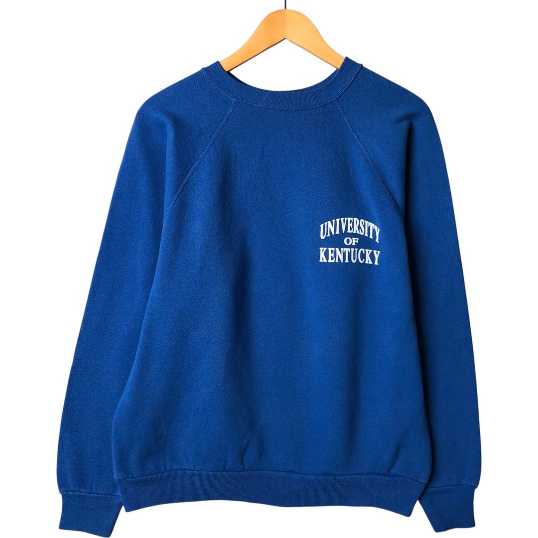 Vintage 1980'S Tultex college sweatshirt, made in the USA, size L, men's cotton blue type Vintage Second Hand
