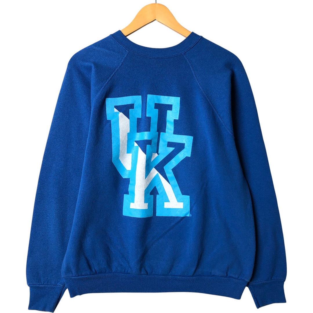 Vintage 1980'S Tultex college sweatshirt, made in the USA, size L, men's cotton blue type Vintage Second Hand