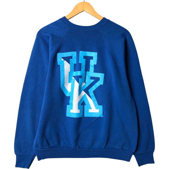 Vintage 1980'S Tultex college sweatshirt, made in the USA, size L, men's cotton blue type Vintage Second Hand