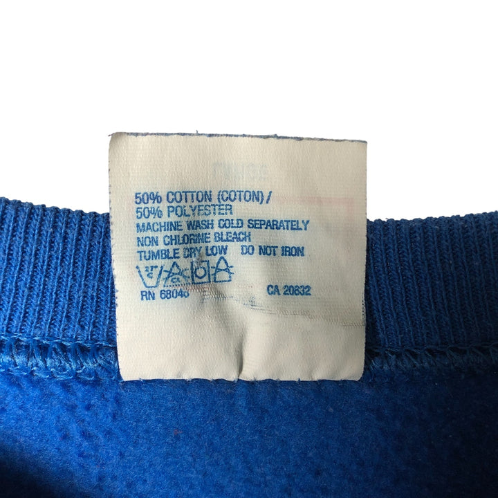 Vintage 1980'S Tultex college sweatshirt, made in the USA, size L, men's cotton blue type Vintage Second Hand