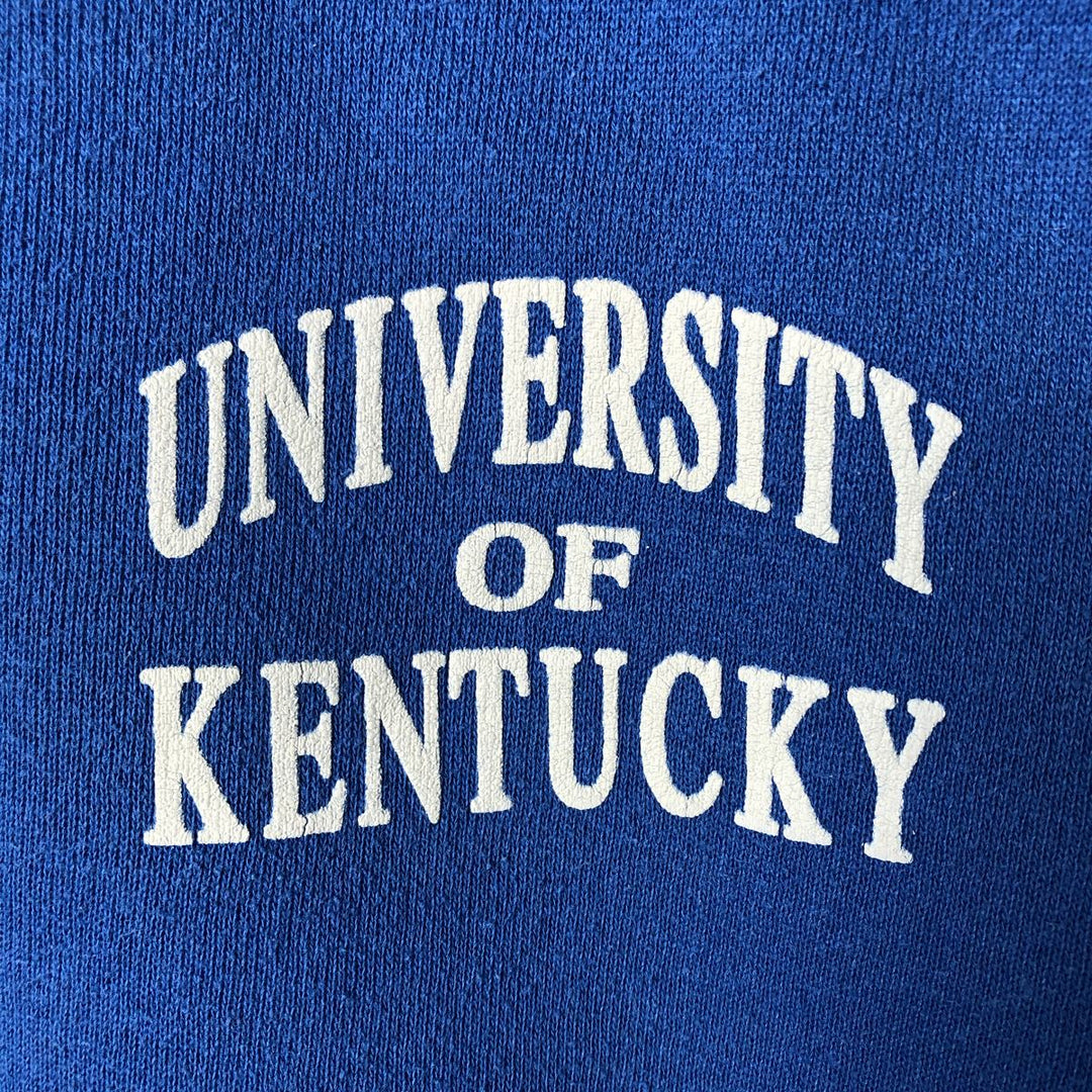 Vintage 1980'S Tultex college sweatshirt, made in the USA, size L, men's cotton blue type Vintage Second Hand