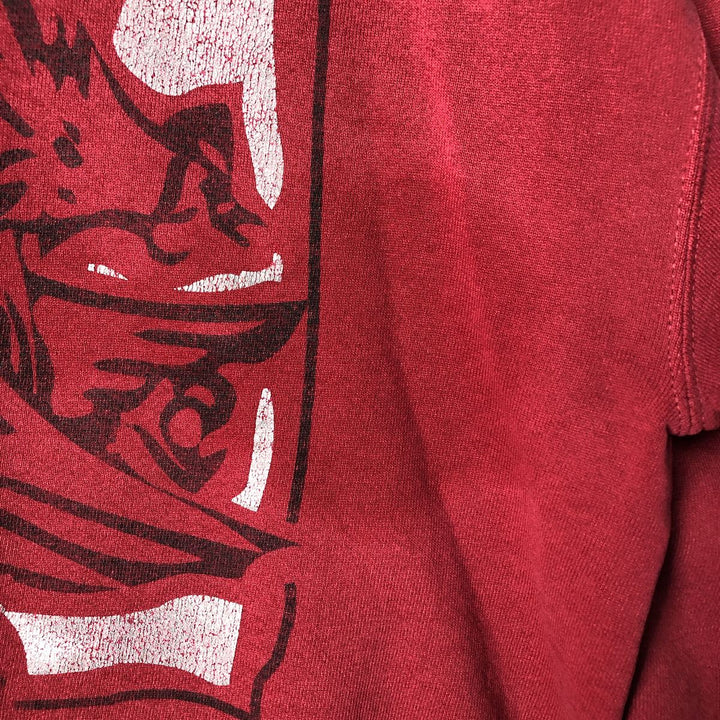 90'S Russell College Sweatshirt, Made in USA, Men's L, Vintage unclear red type Vintage Second Hand