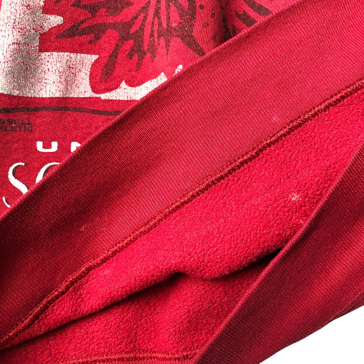 90'S Russell College Sweatshirt, Made in USA, Men's L, Vintage unclear red type Vintage Second Hand