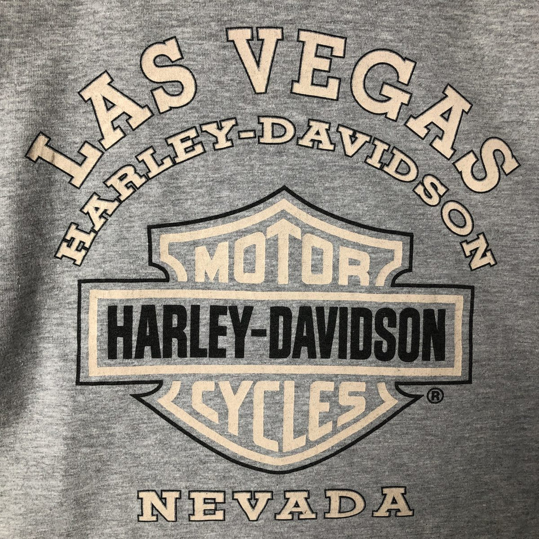 Harley-Davidson Motorcycle Bike T-shirt Made in USA Men's L size cotton gray type Vintage Second Hand