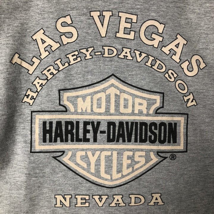 Harley-Davidson Motorcycle Bike T-shirt Made in USA Men's L size cotton gray type Vintage Second Hand