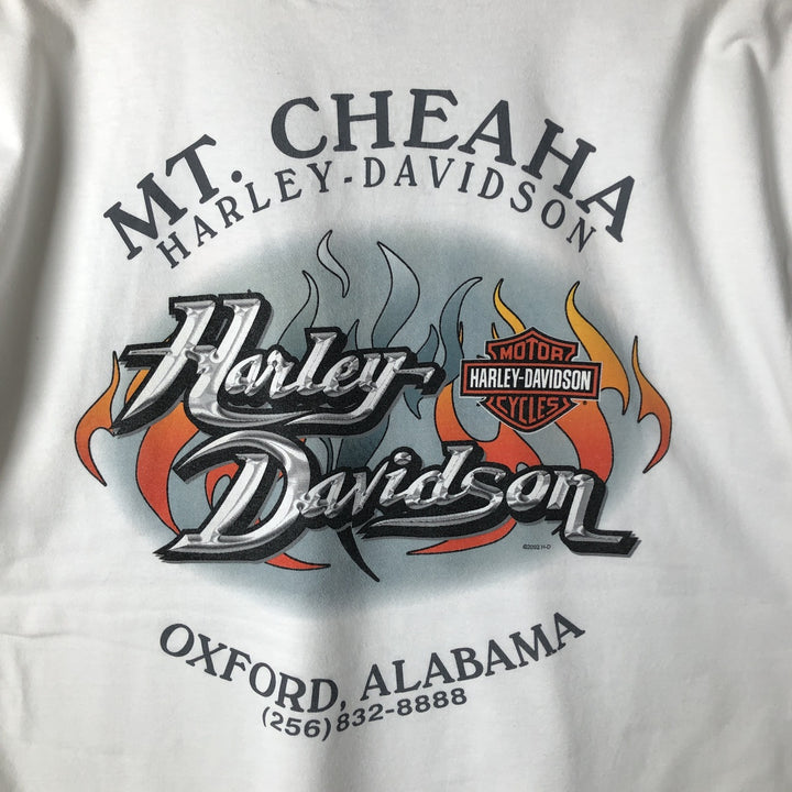 00'S Harley-Davidson Motorcycle Bike T-shirt Made in USA Men's L size cotton white type Vintage Second Hand