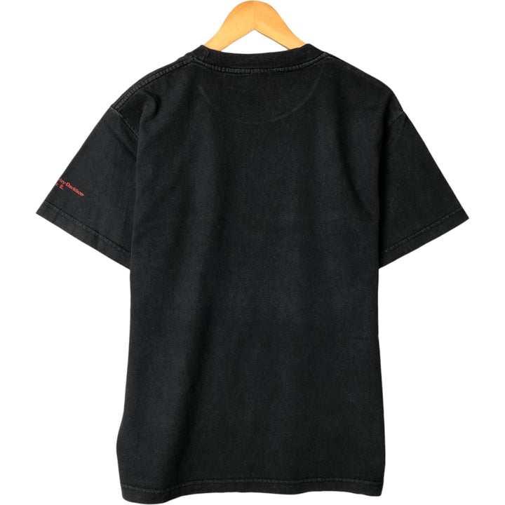 00'S Harley-Davidson Motorcycle Bike T-shirt Men's L size cotton black type Vintage Second Hand