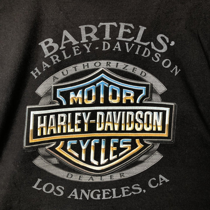00'S Harley-Davidson Sleeveless Motorcycle Bike T-shirt Made in USA Men's L size cotton brown type Vintage Second Hand