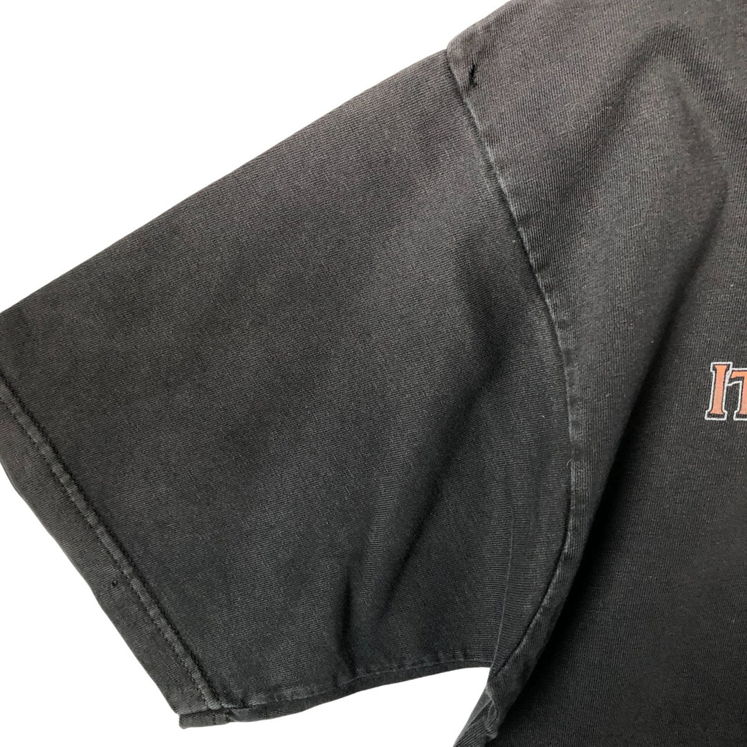 00'S Harley-Davidson Motorcycle Bike T-shirt Men's L size cotton black type Vintage Second Hand