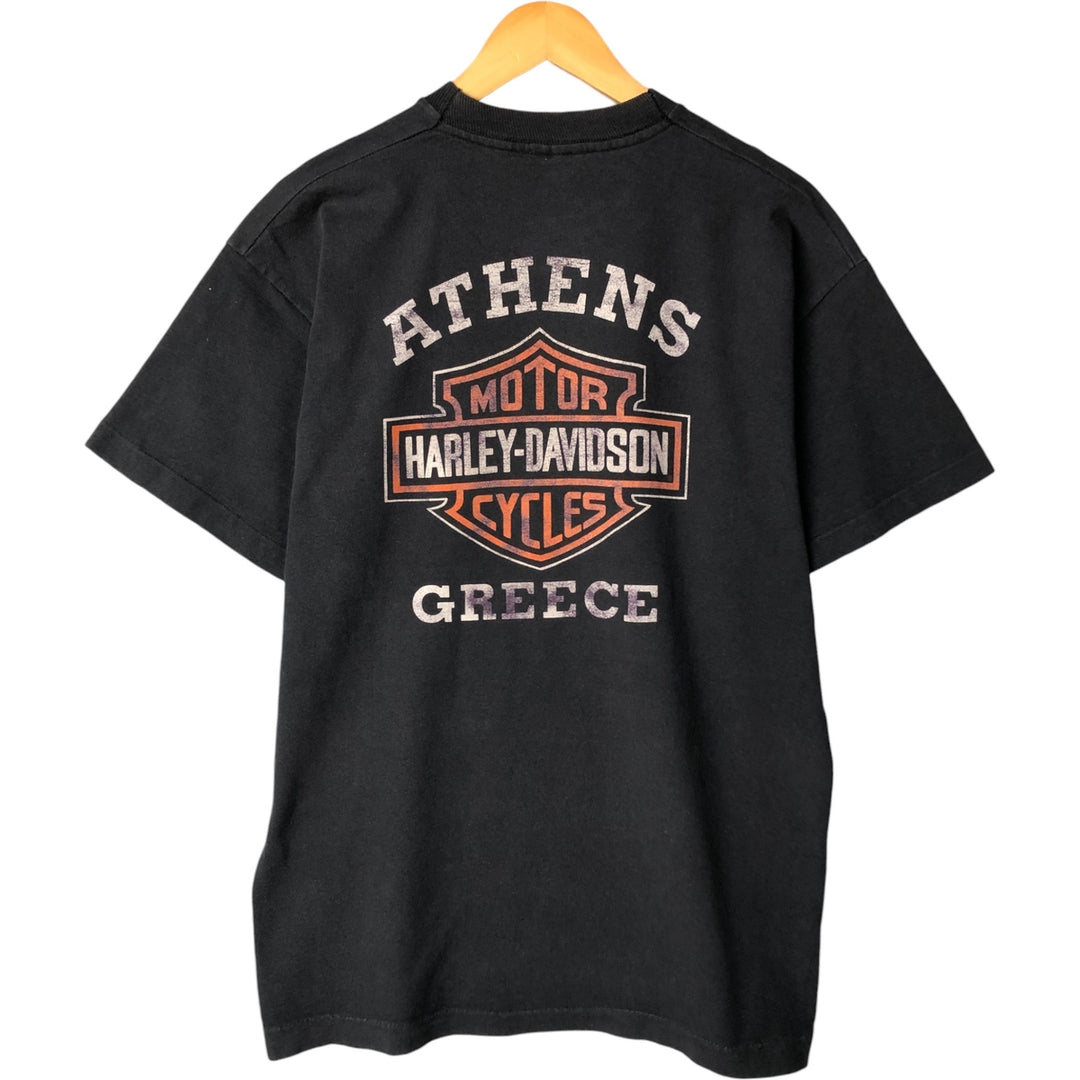 Harley-Davidson Motorcycle Bike T-shirt, Men's XL size unclear black type Vintage Second Hand