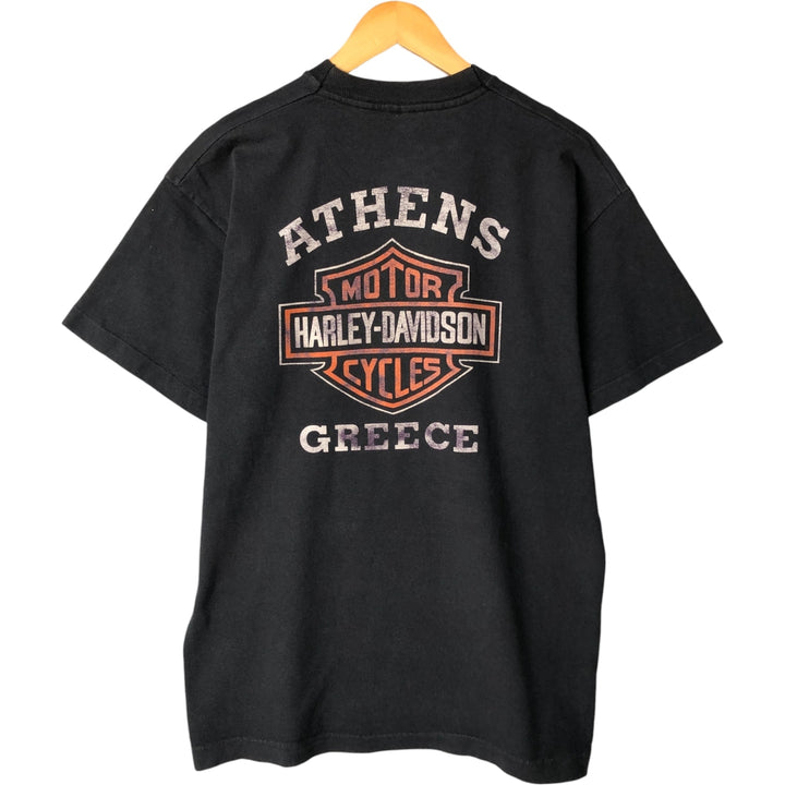 Harley-Davidson Motorcycle Bike T-shirt, Men's XL size unclear black type Vintage Second Hand