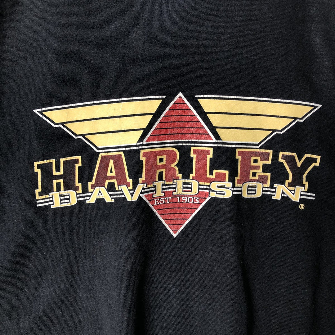 Harley-Davidson Motorcycle Bike T-shirt, Men's XL size unclear black type Vintage Second Hand
