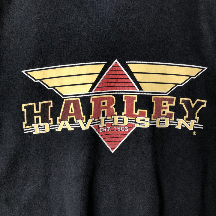 Harley-Davidson Motorcycle Bike T-shirt, Men's XL size unclear black type Vintage Second Hand