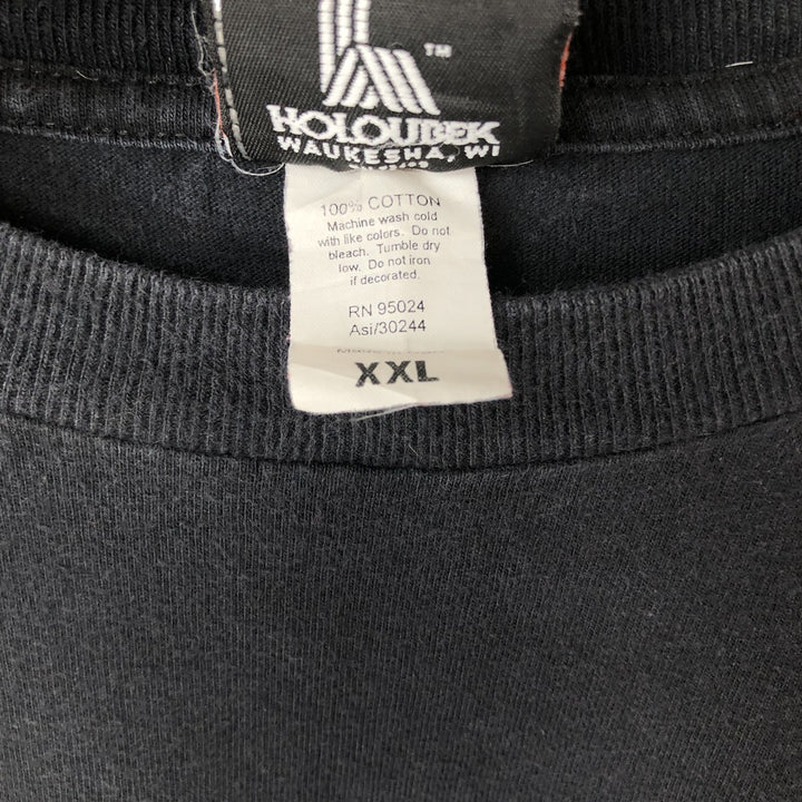 00'S Harley-Davidson Motorcycle Bike T-shirt Made in USA Men's XXL cotton black type Vintage Second Hand