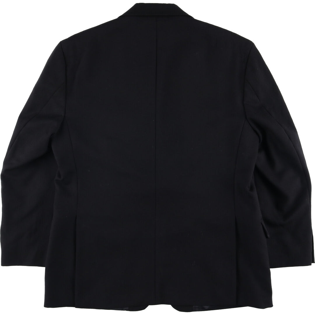 MOSS BROS Herringbone Wool Tailored Jacket, Made in England, Men's Size L wool black type Vintage Second Hand