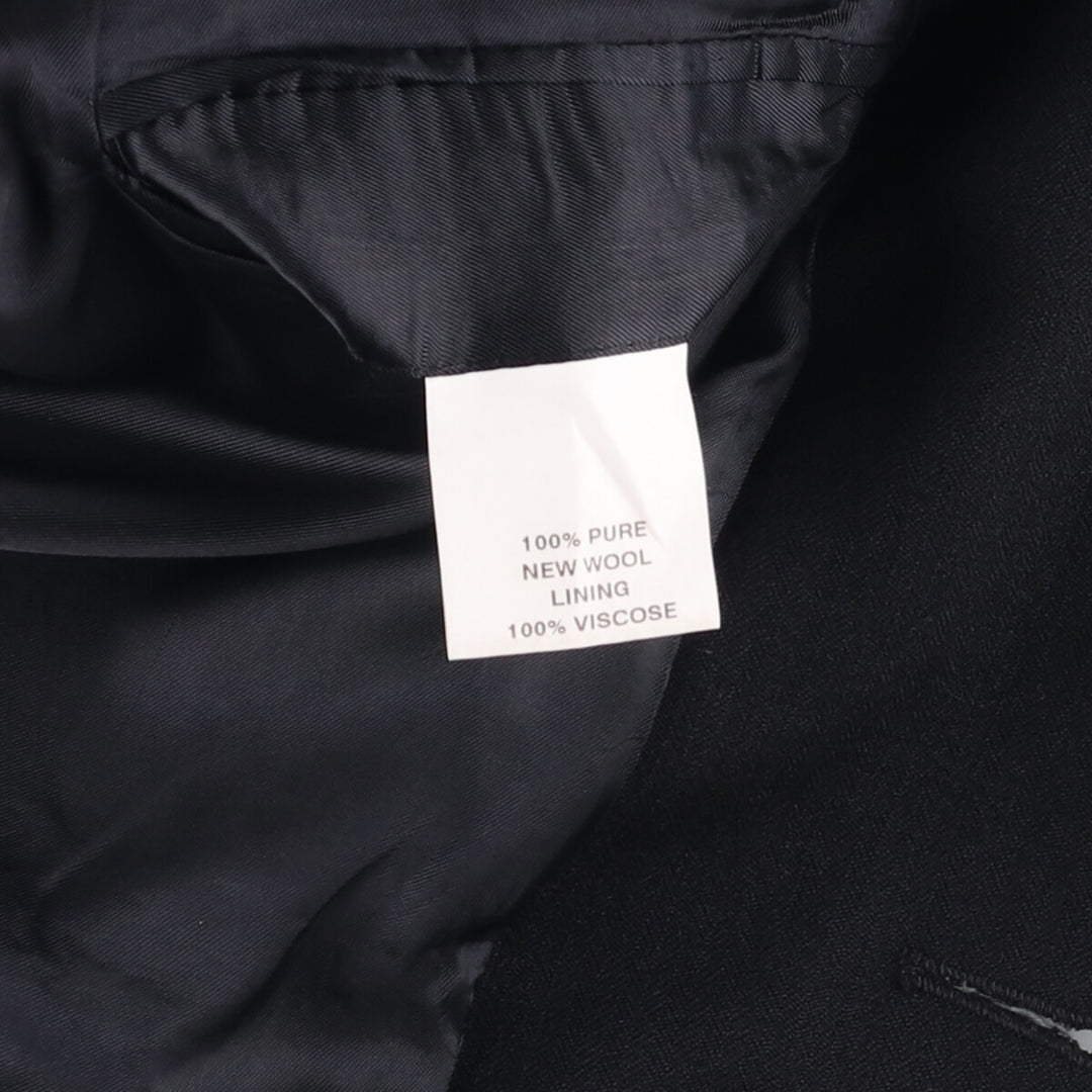 MOSS BROS Herringbone Wool Tailored Jacket, Made in England, Men's Size L wool black type Vintage Second Hand