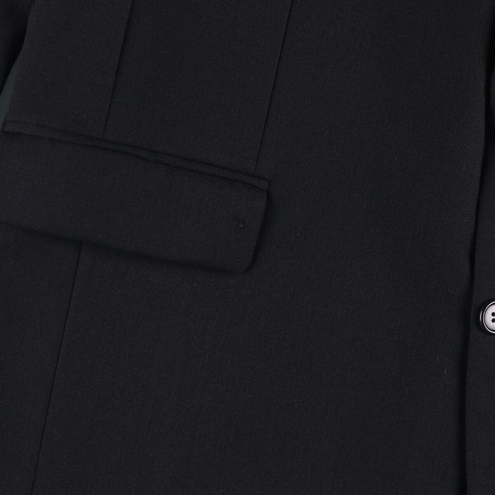 MOSS BROS Herringbone Wool Tailored Jacket, Made in England, Men's Size L wool black type Vintage Second Hand