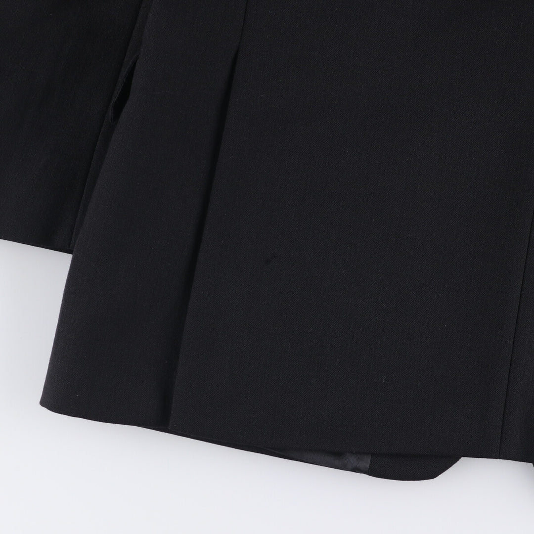 MOSS BROS Herringbone Wool Tailored Jacket, Made in England, Men's Size L wool black type Vintage Second Hand