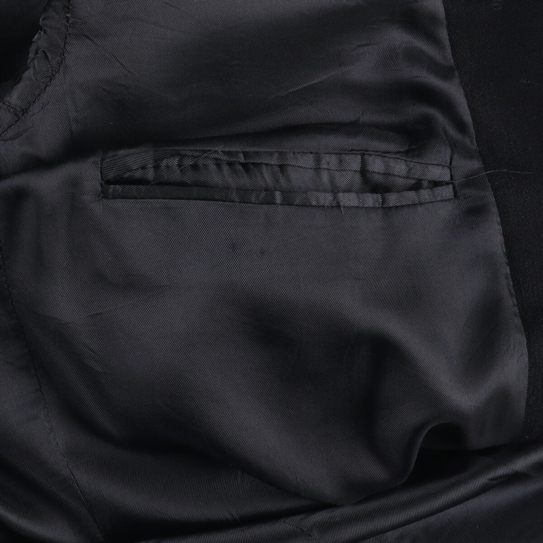 MOSS BROS Herringbone Wool Tailored Jacket, Made in England, Men's Size L wool black type Vintage Second Hand