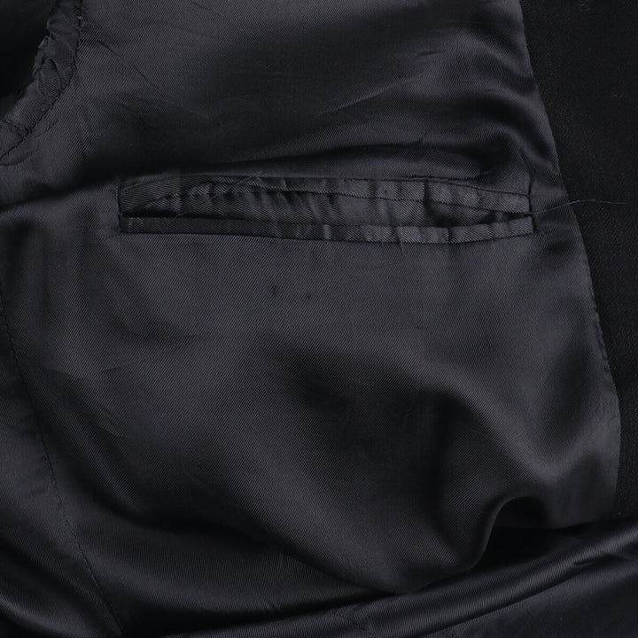 MOSS BROS Herringbone Wool Tailored Jacket, Made in England, Men's Size L wool black type Vintage Second Hand