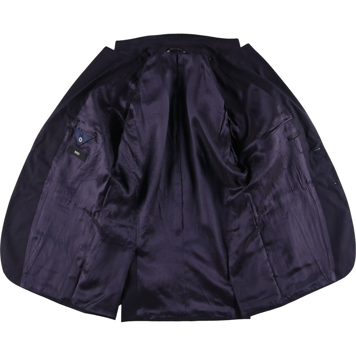 Hugo Boss tailored jacket, men's size L unclear navy blue type Vintage Second Hand