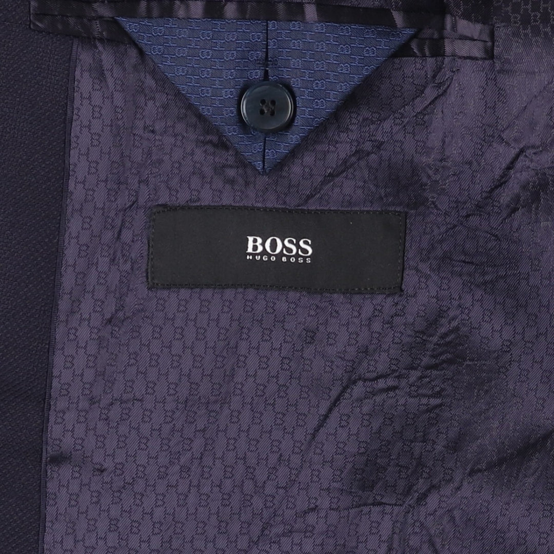 Hugo Boss tailored jacket, men's size L unclear navy blue type Vintage Second Hand