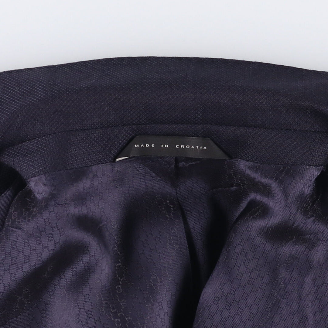 Hugo Boss tailored jacket, men's size L unclear navy blue type Vintage Second Hand