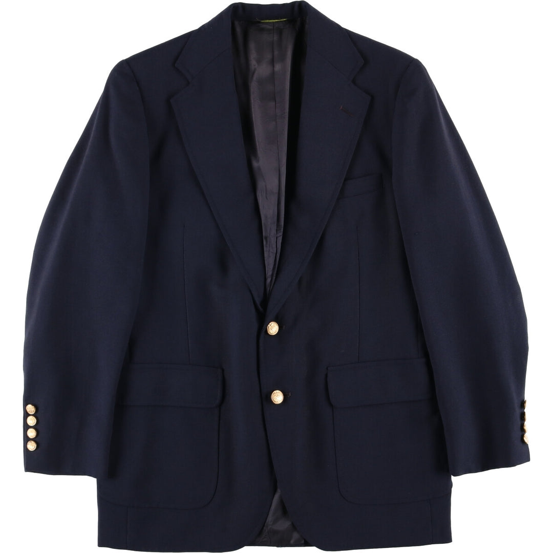 VANJULIAN Navy Blazer, Tailored Jacket, Made in USA, Men's Size M unclear navy blue type Vintage Second Hand