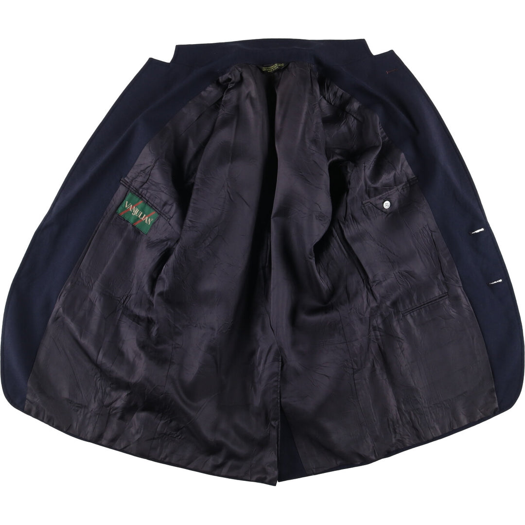 VANJULIAN Navy Blazer, Tailored Jacket, Made in USA, Men's Size M unclear navy blue type Vintage Second Hand