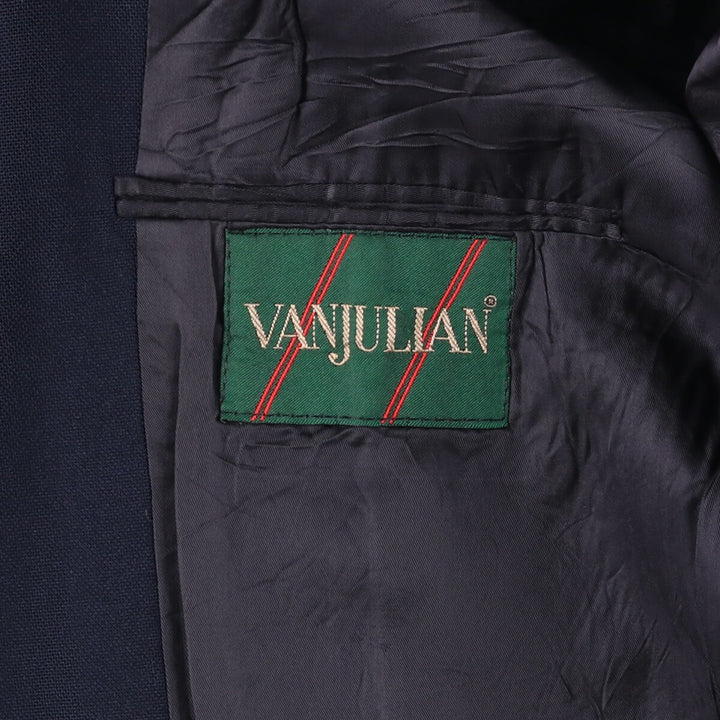 VANJULIAN Navy Blazer, Tailored Jacket, Made in USA, Men's Size M unclear navy blue type Vintage Second Hand