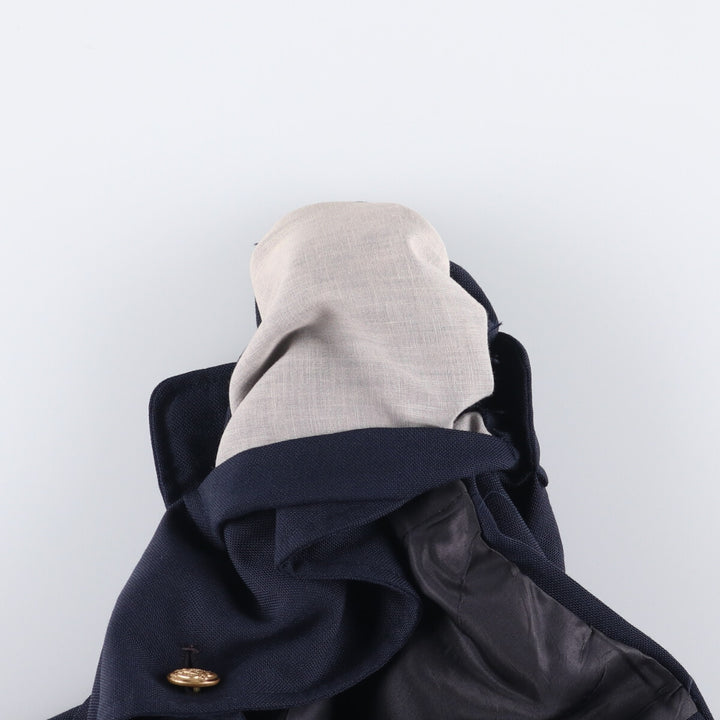 VANJULIAN Navy Blazer, Tailored Jacket, Made in USA, Men's Size M unclear navy blue type Vintage Second Hand