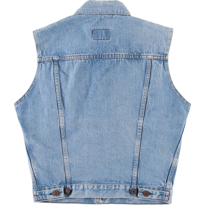 Vintage Levi's 70501-0217 Euro Model Orange Tab Denim Vest, Made in France, Men's Size Small unclear blue type Vintage Second Hand