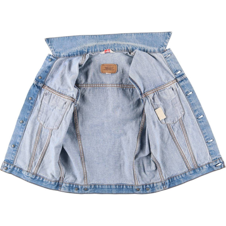 Vintage Levi's 70501-0217 Euro Model Orange Tab Denim Vest, Made in France, Men's Size Small unclear blue type Vintage Second Hand