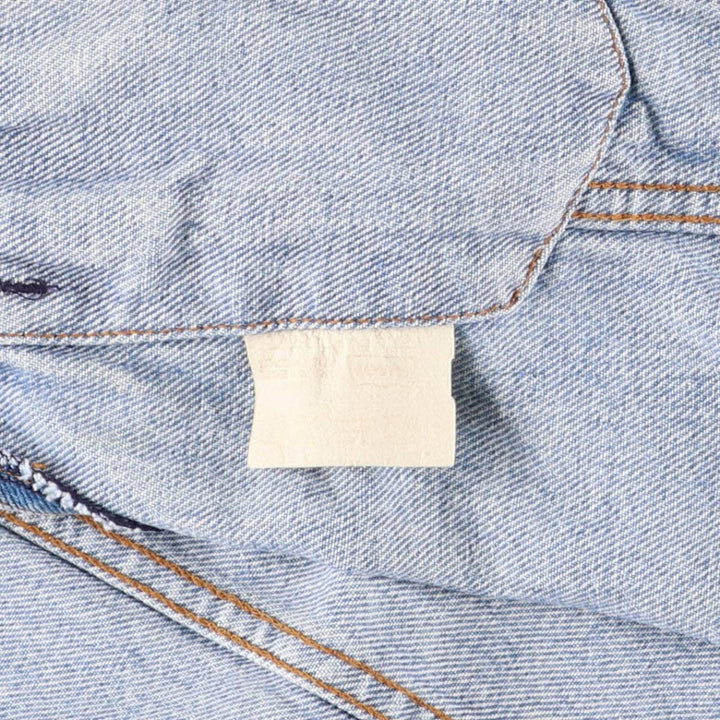 Vintage Levi's 70501-0217 Euro Model Orange Tab Denim Vest, Made in France, Men's Size Small unclear blue type Vintage Second Hand