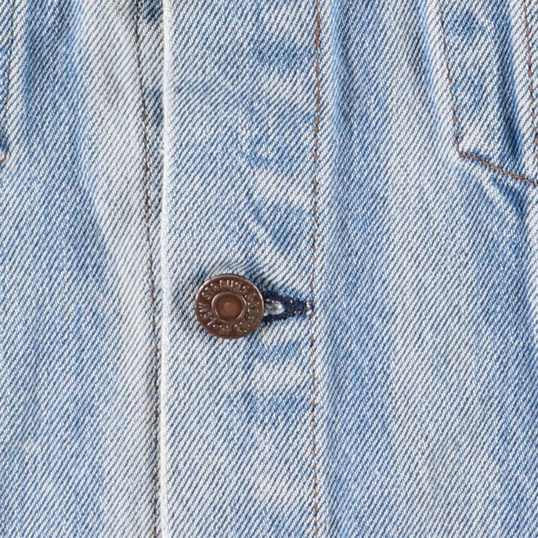 Vintage Levi's 70501-0217 Euro Model Orange Tab Denim Vest, Made in France, Men's Size Small unclear blue type Vintage Second Hand