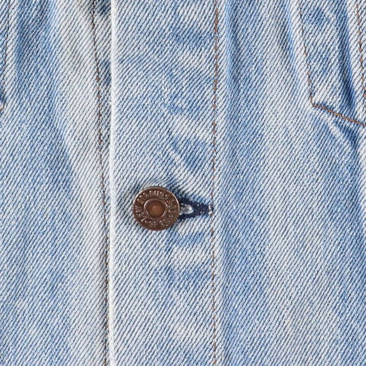 Vintage Levi's 70501-0217 Euro Model Orange Tab Denim Vest, Made in France, Men's Size Small unclear blue type Vintage Second Hand