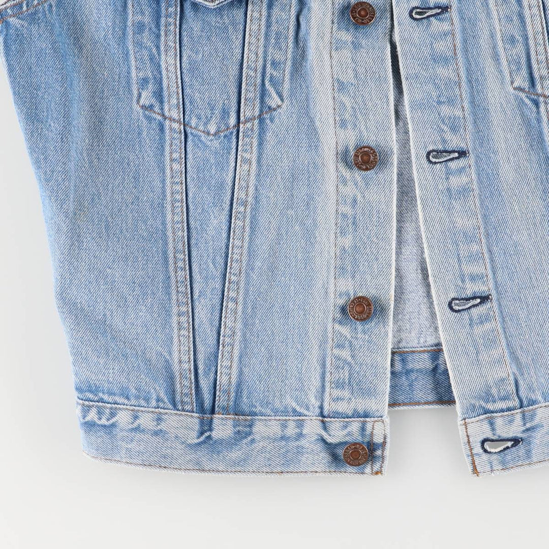 Vintage Levi's 70501-0217 Euro Model Orange Tab Denim Vest, Made in France, Men's Size Small unclear blue type Vintage Second Hand