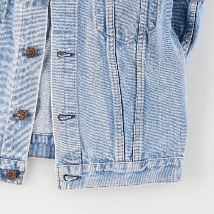 Vintage Levi's 70501-0217 Euro Model Orange Tab Denim Vest, Made in France, Men's Size Small unclear blue type Vintage Second Hand