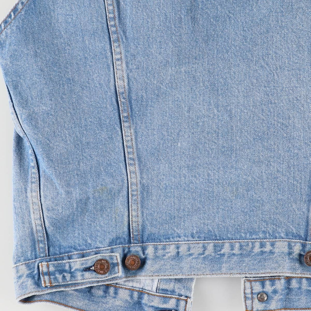 Vintage Levi's 70501-0217 Euro Model Orange Tab Denim Vest, Made in France, Men's Size Small unclear blue type Vintage Second Hand
