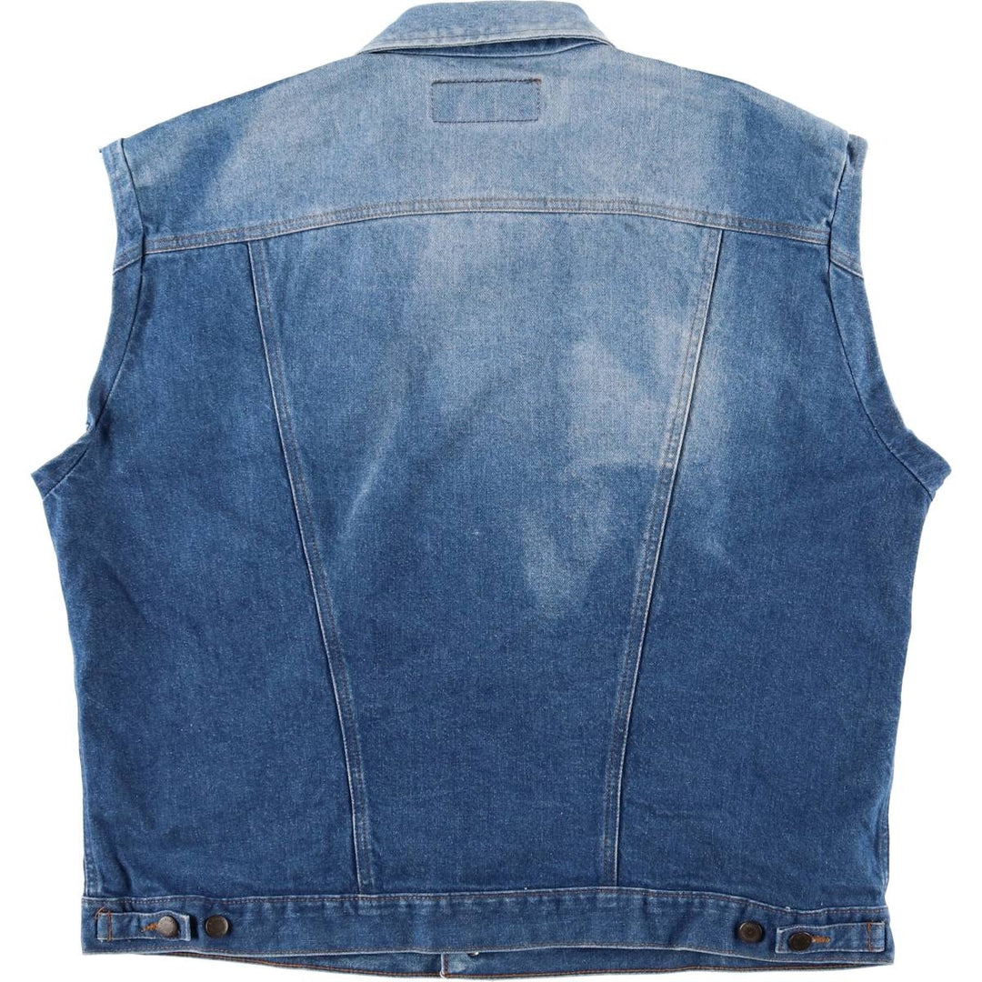 Vintage 90'S Wrangler denim vest, men's size XXL unclear blue type Vintage Second Hand
